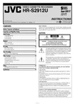 Jvc HR-S2912U Vcr Owners Instruction Manual Reprint New. Price: $22.24.