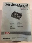 Original Panasonic Vhs PV-1000A Service Manual M1 Very. Price: $29.95.