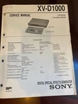 Sony XV-D1000 XVD1000 Special Effects Generator Service Manual **original** Very. Price: $17.79.