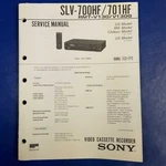 Sony SLV-700HF SLV-701HF Service Manual Original Paper Oem Repair Guide Usa Unspecified. Price: $29.95.
