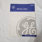 Ge Vcr User's Guide VG4256 Manual Only, Instruction Book, Replacement Used. Price: $14.95.