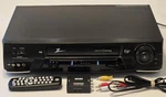 Zenith Speakez IQVB423 4-HEAD Hi-fi Vcr W/ Remote And Hdmi Converter Used. Price: $139.99.