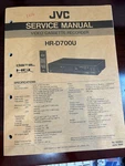 Jvc HR-D700U HRD700U Vcr Repair Service Manual & Owners Usa *original** Very. Price: $28.99.
