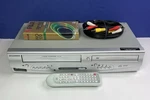 Sylvania SRDD495 Dvd Vcr Combo Player W/ Remote Blank Vhs & Av Cables - Tested Used. Price: $69.99.