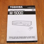 Toshiba M-5000 Owner's Manual Instructions Video Cassette Recorder Vcr Good. Price: $11.99.