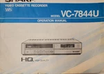 Sharp Video Cassette Recorder Operation Manual VC-7844U Th Like. Price: $10.00.