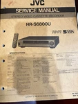 Jvc HR-S6800U HRS6800U Vcr Repair Service Manual **original** Very. Price: $28.99.